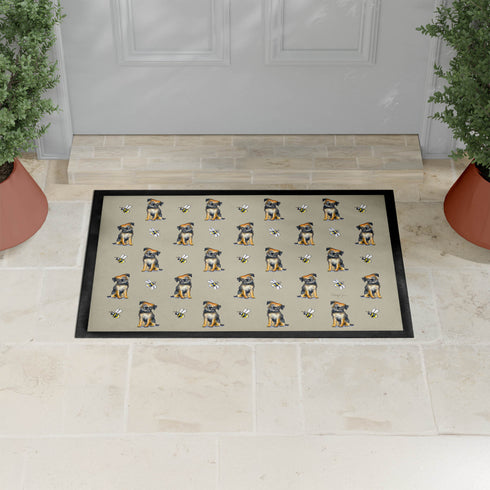 Border Terrier Dog Pattern Door Mat